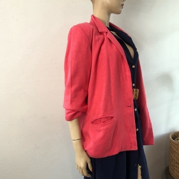 Jennings by Lyndal refsnes silk orange silk blazer front pocket size:14 - Picture 3 of 16